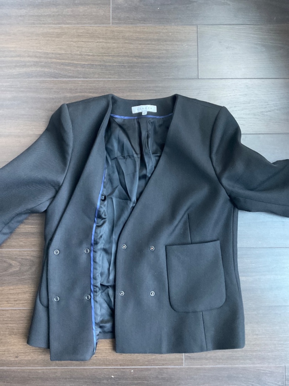 Sandro Wool Crop Jacket - Picture 6 of 8